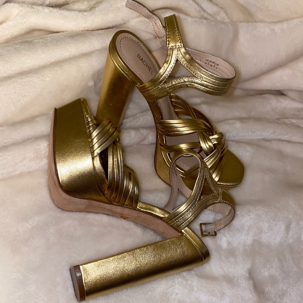 Rachel Zoe Gold Platform